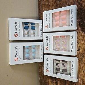 CurvLife Press On Nails Set of 5